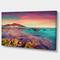 Designart - Giallonardo Beach Colorful Sunset - Seashore Photo Canvas Print